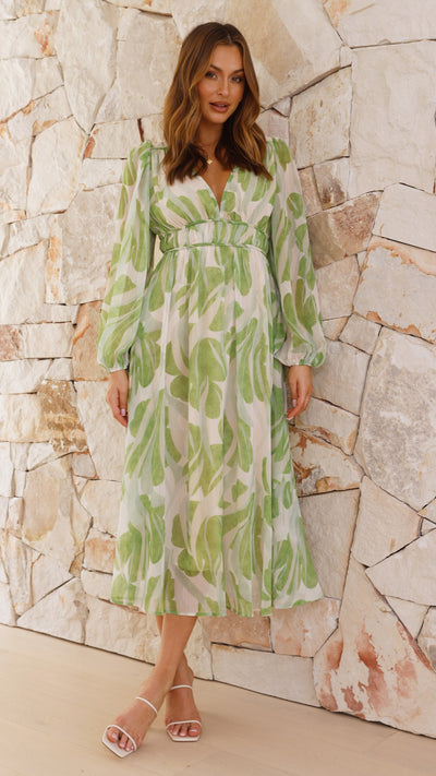 Load image into Gallery viewer, Luana Midi Dress - Green
