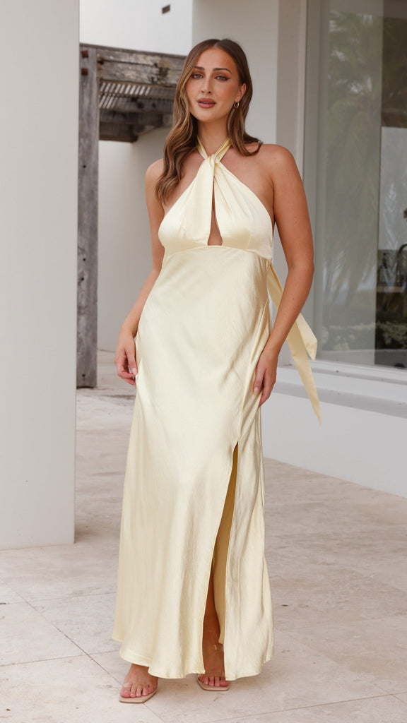 Amalia Maxi Dress - Yellow - Billy J