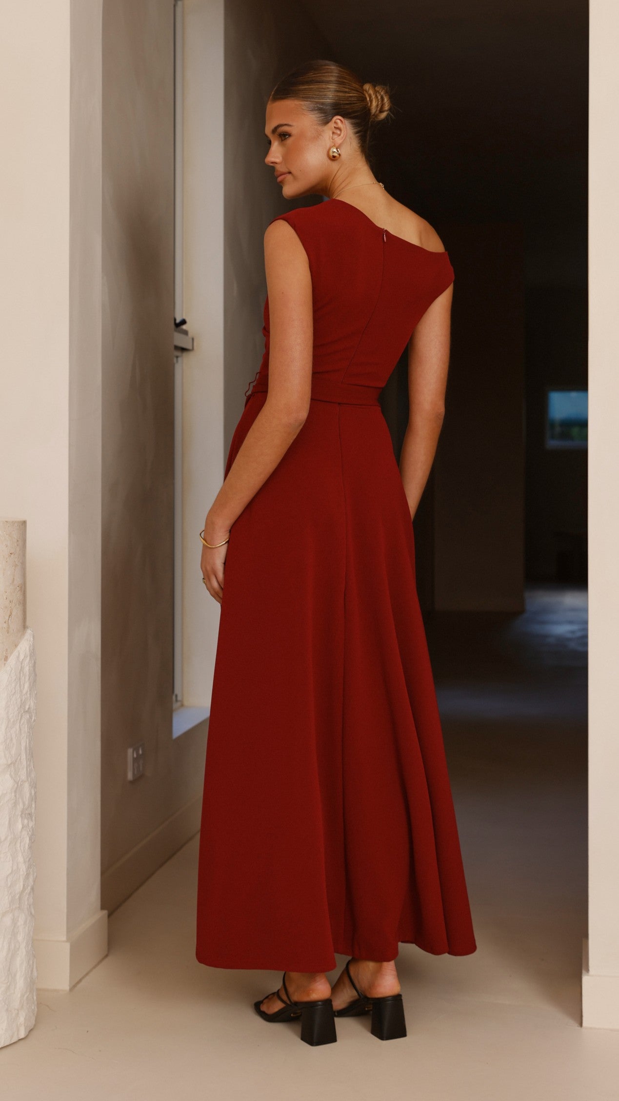 Gemma Maxi Dress - Burgundy - Billy J