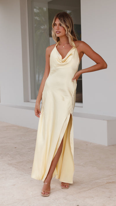 Load image into Gallery viewer, Sian Maxi Dress - Yellow - Billy J
