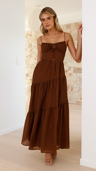 Load image into Gallery viewer, Cove Maxi Dress - Chocolate - Billy J
