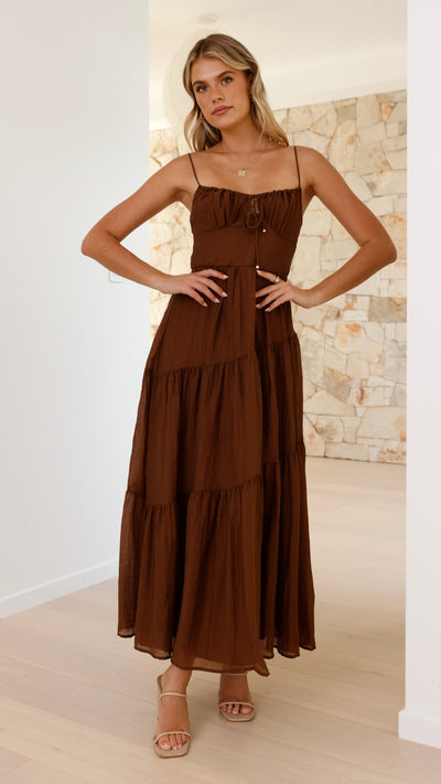 Load image into Gallery viewer, Cove Maxi Dress - Chocolate
