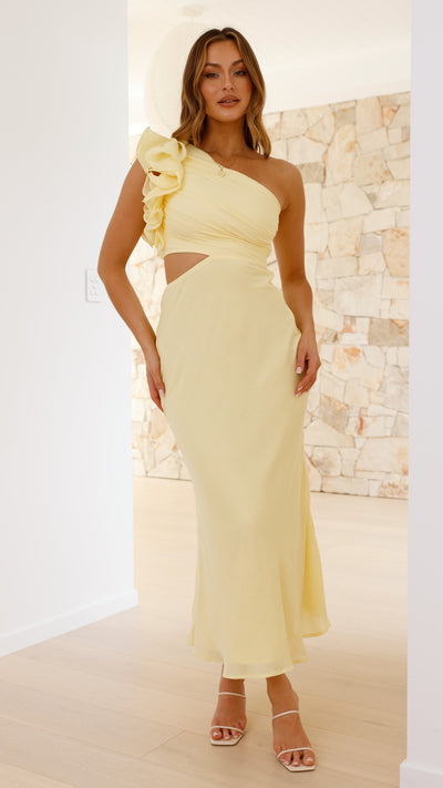 Load image into Gallery viewer, Amina Maxi Dress - Yellow - Billy J
