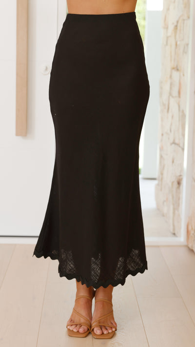 Load image into Gallery viewer, Solara Maxi Skirt - Black
