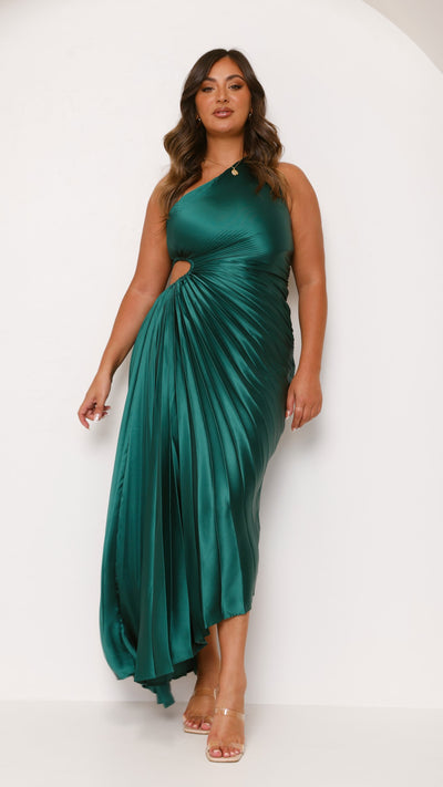 Load image into Gallery viewer, Olivia Maxi Dress - Forest Green - Billy J
