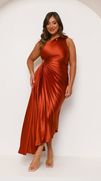 Load image into Gallery viewer, Olivia Maxi Dress - Rust - Billy J
