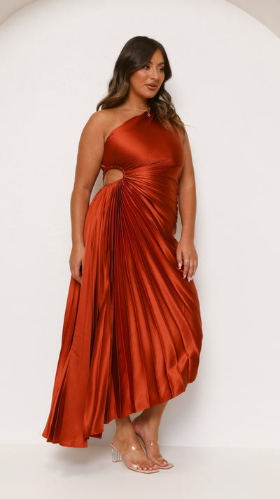 Load image into Gallery viewer, Olivia Maxi Dress - Rust - Billy J
