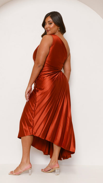 Load image into Gallery viewer, Olivia Maxi Dress - Rust - Billy J
