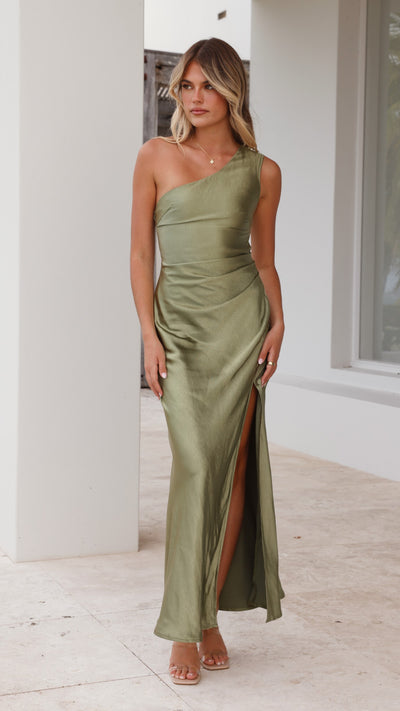 Load image into Gallery viewer, Victoria Maxi Dress - Olive - Billy J
