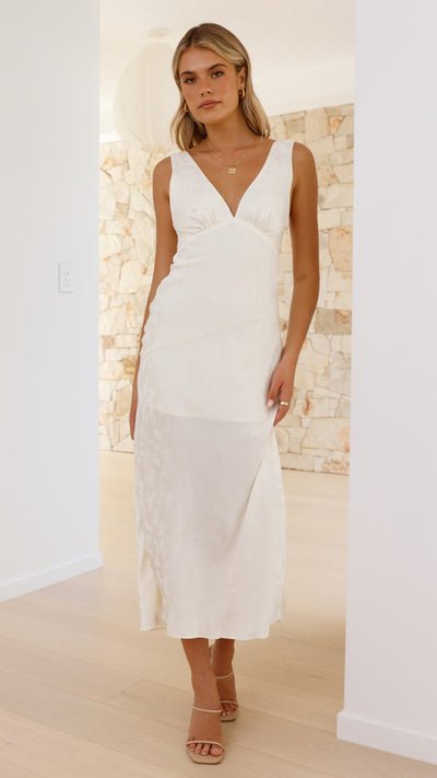 Load image into Gallery viewer, Catie Maxi Dress - Cream - Billy J
