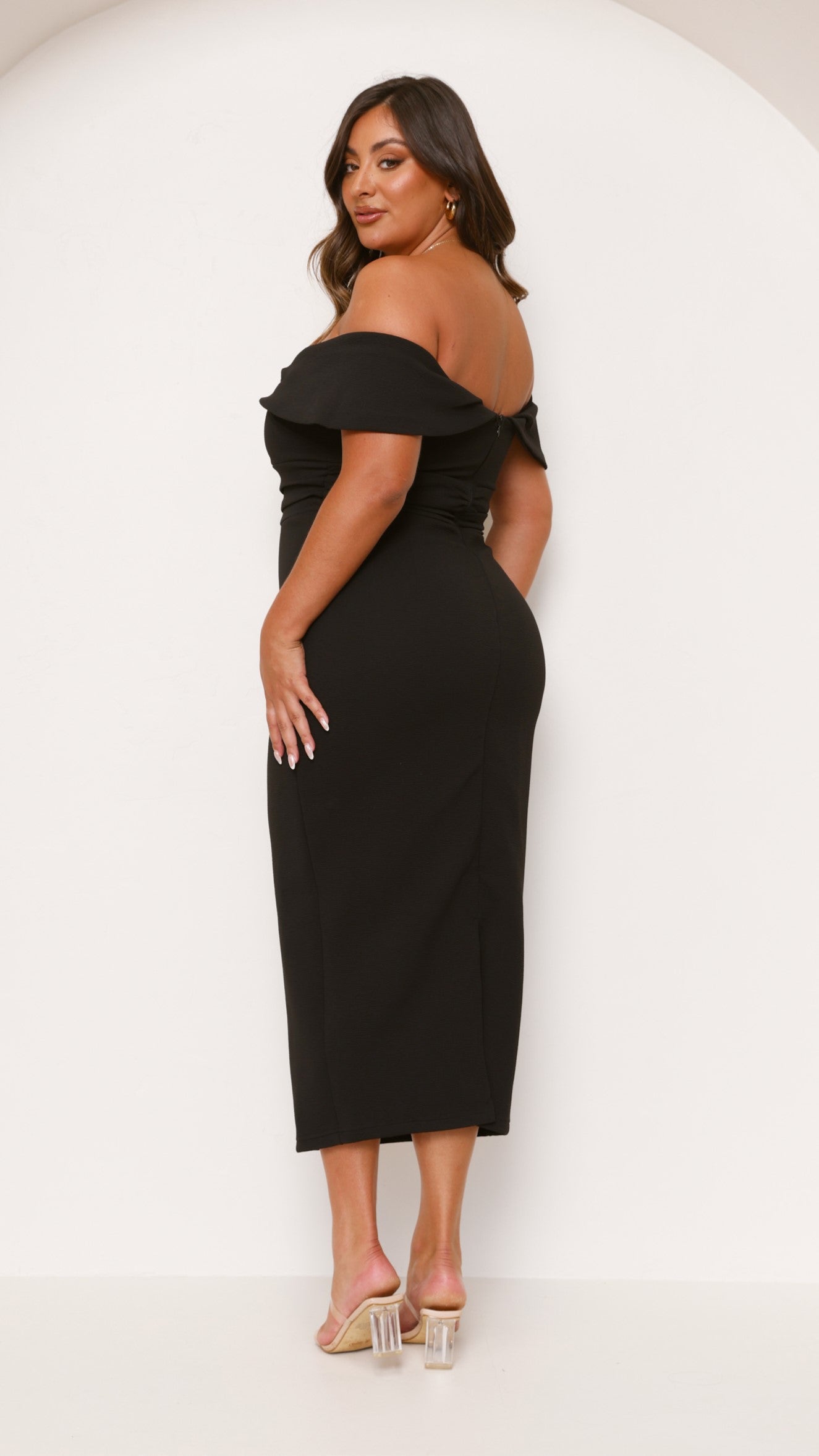 Holly Midi Dress - Black - Billy J