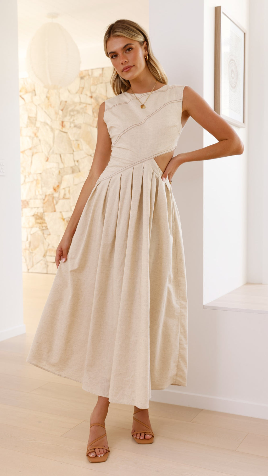 Emersyn Midi Dress - Cream