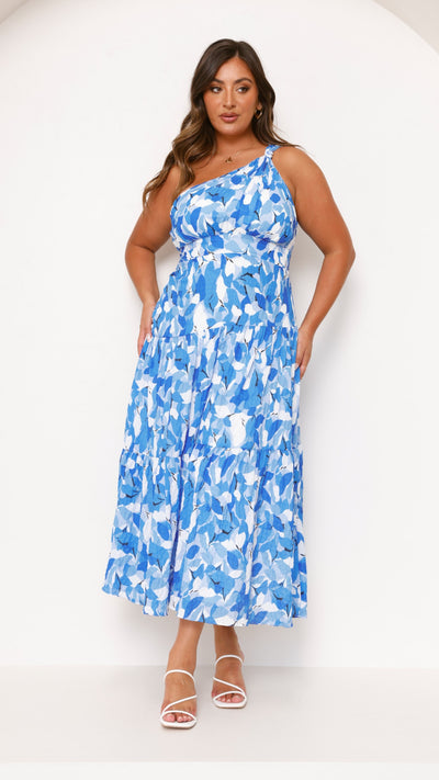 Load image into Gallery viewer, Jayma Maxi Dress - Blue Floral - Billy J
