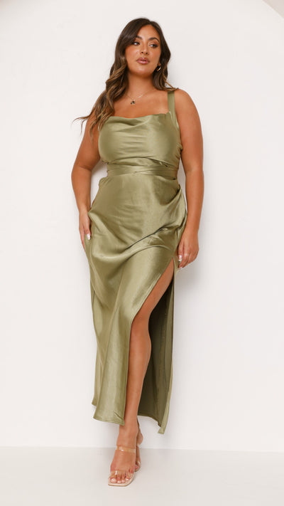 Load image into Gallery viewer, Zendaya Maxi Dress - Olive - Billy J
