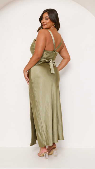 Load image into Gallery viewer, Zendaya Maxi Dress - Olive - Billy J
