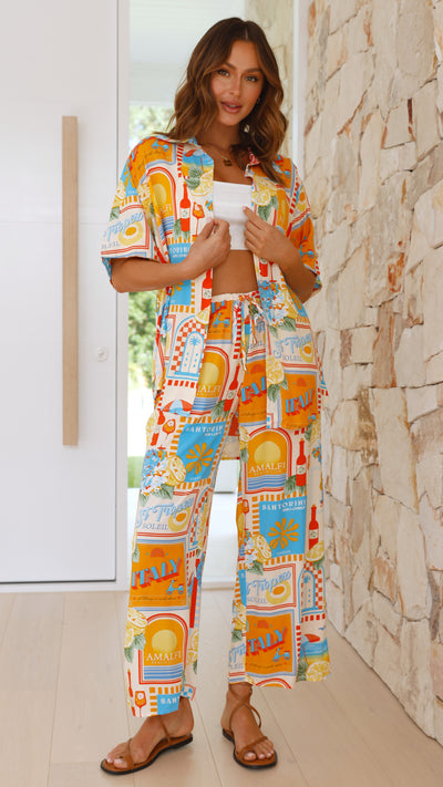 Load image into Gallery viewer, Cici Pants - Sun Lounger Print
