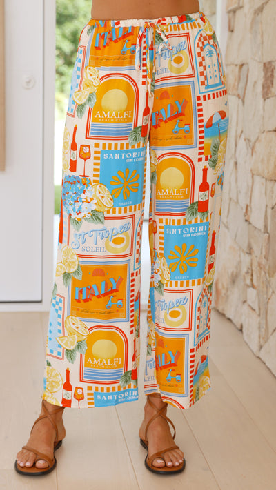 Load image into Gallery viewer, Cici Pants - Sun Lounger Print
