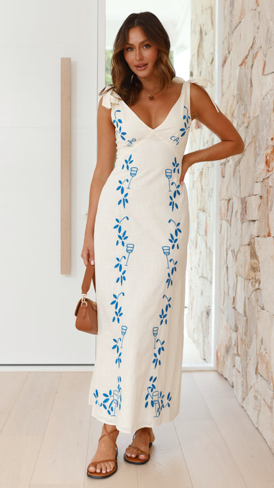 Load image into Gallery viewer, Abiba Maxi Dress - Blue Ciao
