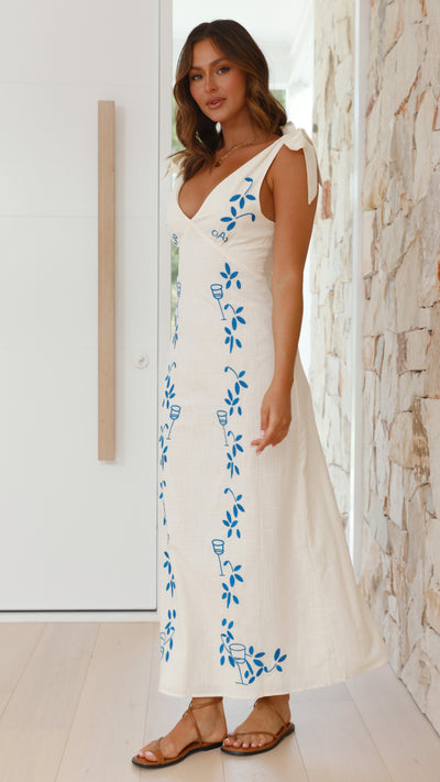 Load image into Gallery viewer, Abiba Maxi Dress - Blue Ciao

