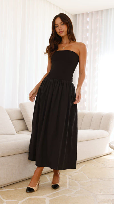 Load image into Gallery viewer, Kaja Maxi Dress - Black - Billy J
