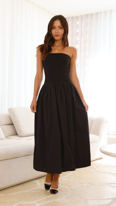 Load image into Gallery viewer, Kaja Maxi Dress - Black - Billy J
