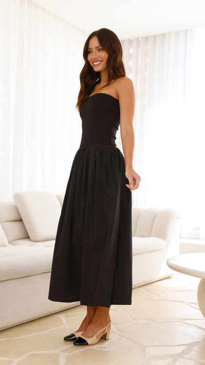 Load image into Gallery viewer, Kaja Maxi Dress - Black - Billy J
