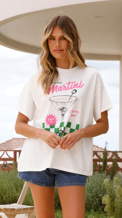 Load image into Gallery viewer, Martini Tee - Pink/Green - Billy J
