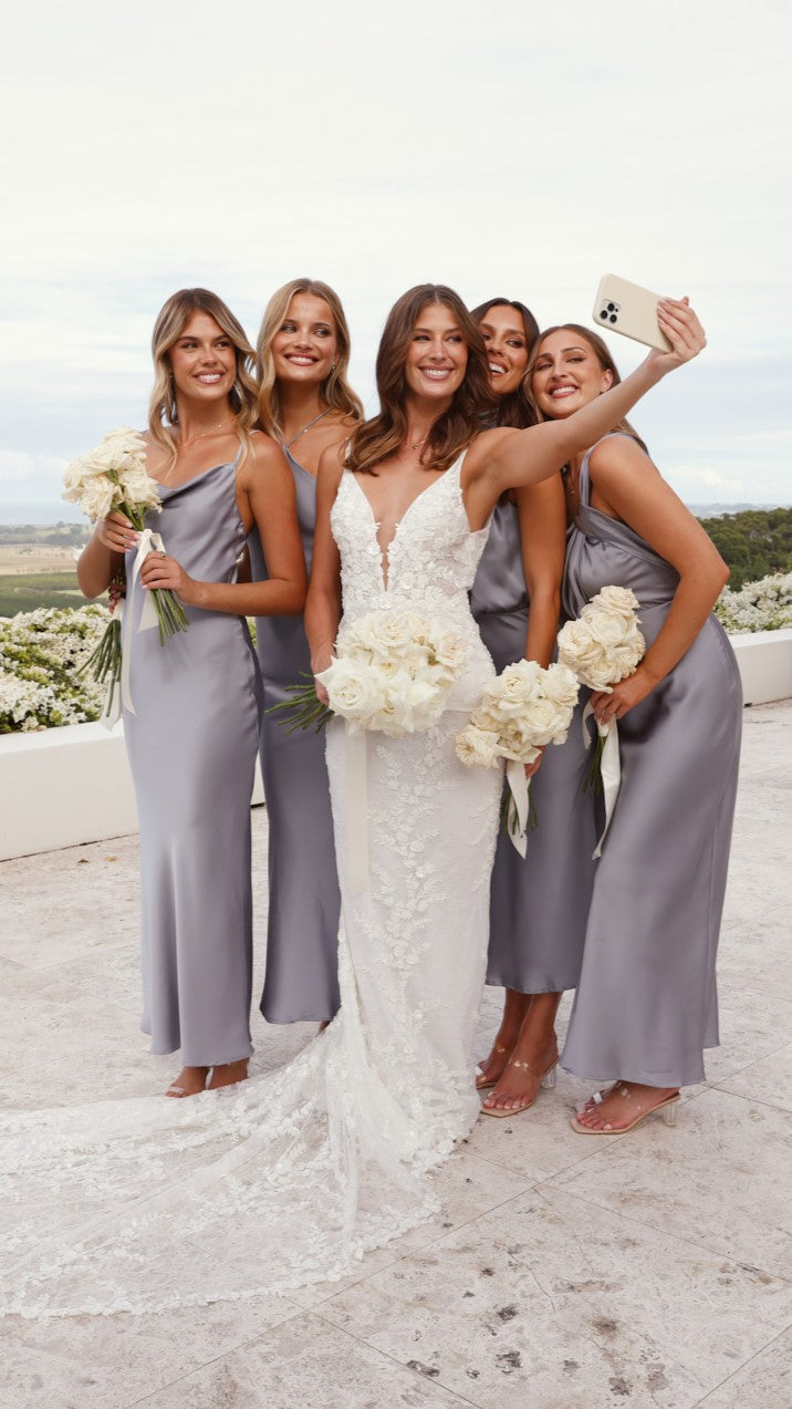 Greta Maxi Dress - Steel Blue - Billy J