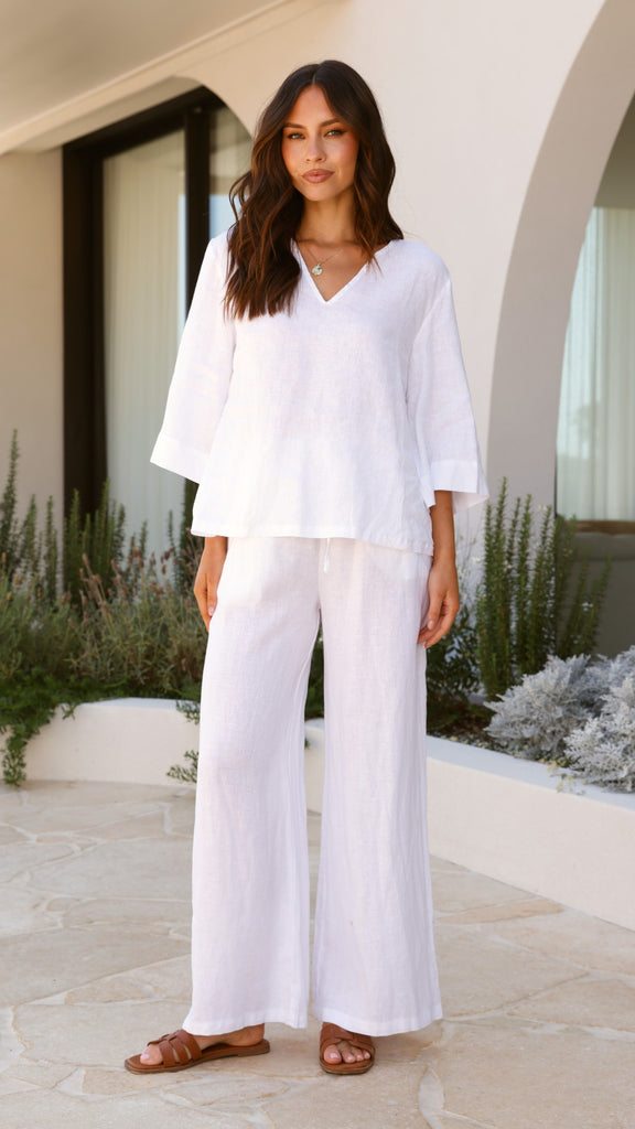 Tara Pants - White - Billy J