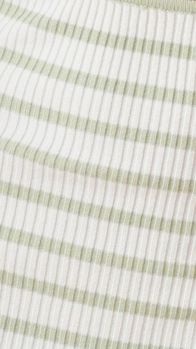 Load image into Gallery viewer, Marissa Midi Dress - Sage / White Stripe - Billy J
