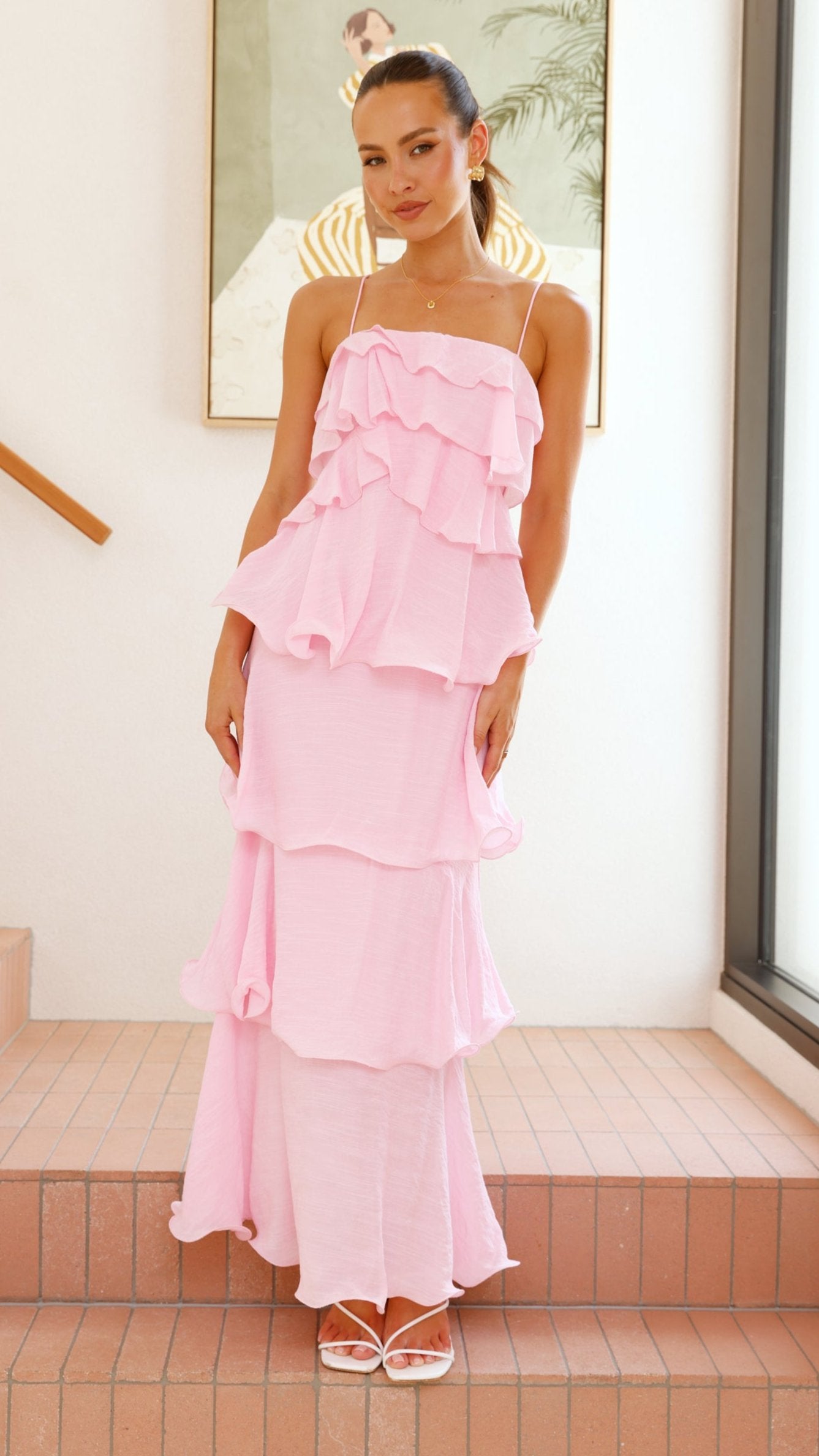 Brookie Maxi Dress - Pink - Billy J