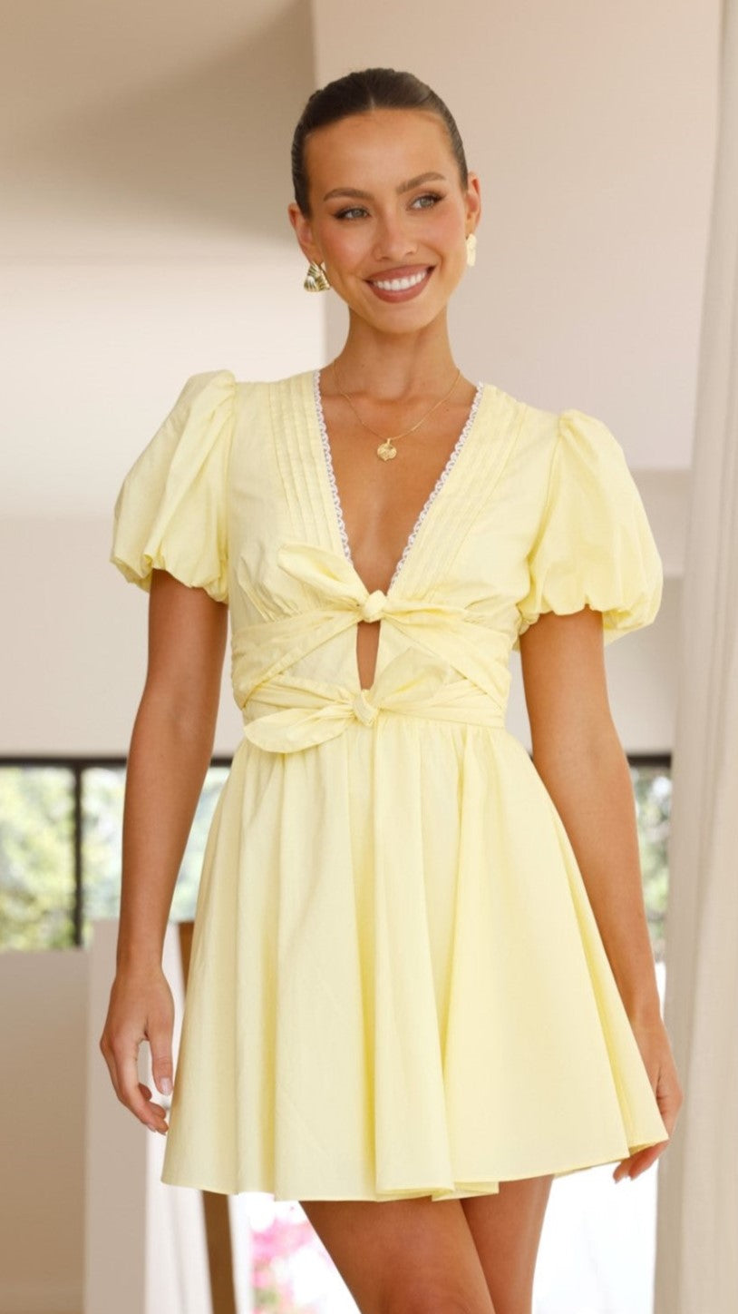 Kaloni Mini Dress - Yellow - Billy J