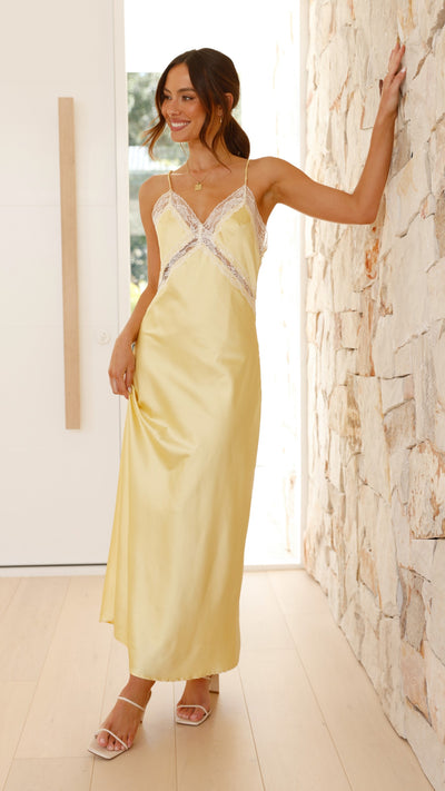 Load image into Gallery viewer, Westley Maxi Dress - Yellow - Billy J
