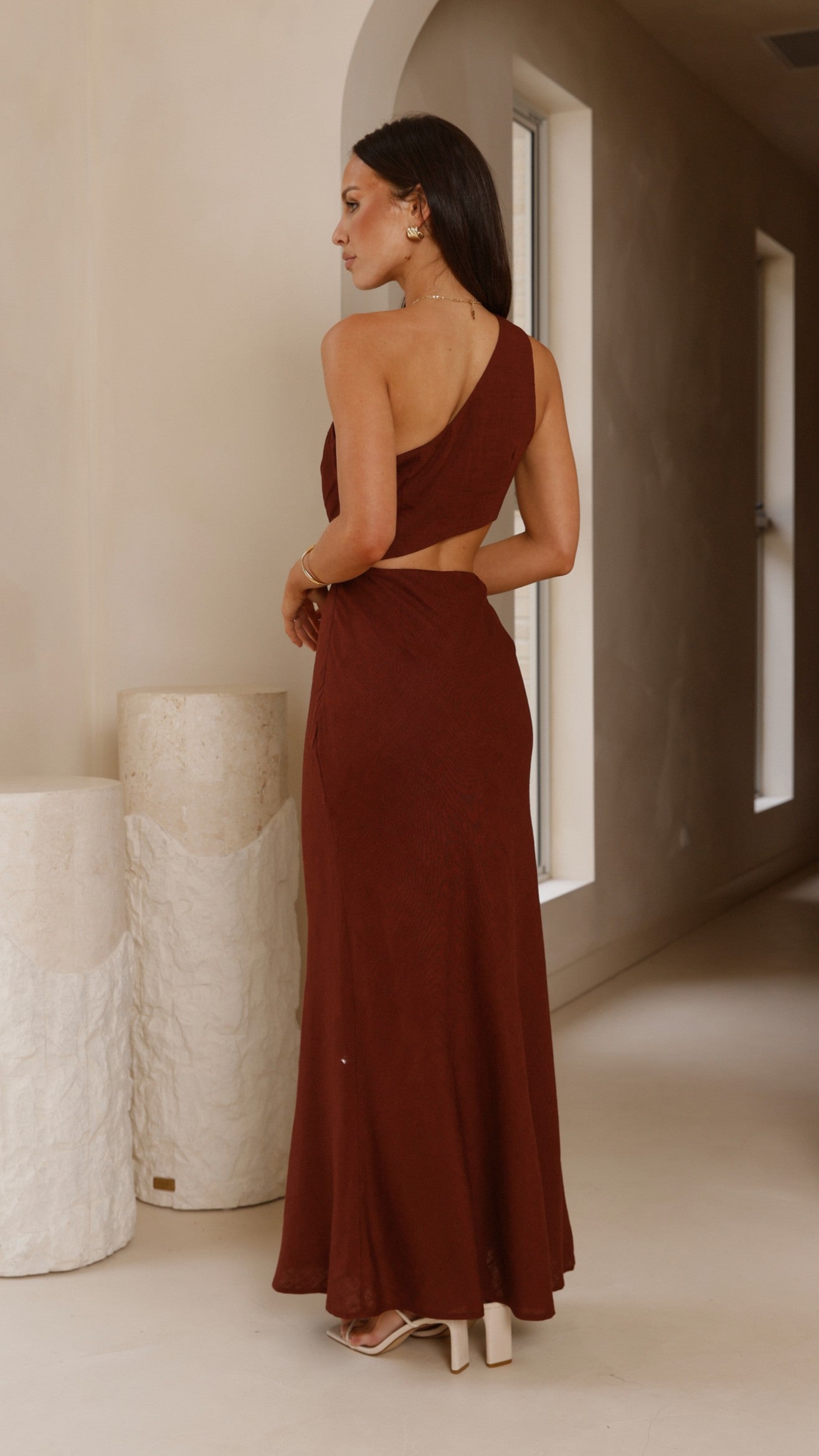 Abia Maxi Dress - Chocolate - Billy J