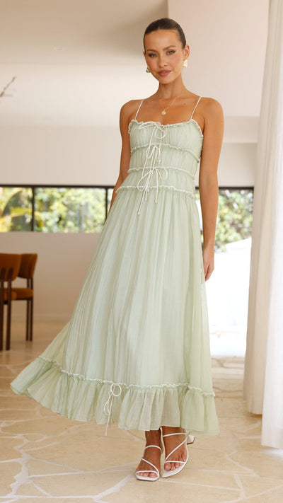 Load image into Gallery viewer, Halo Maxi Dress - Sage - Billy J
