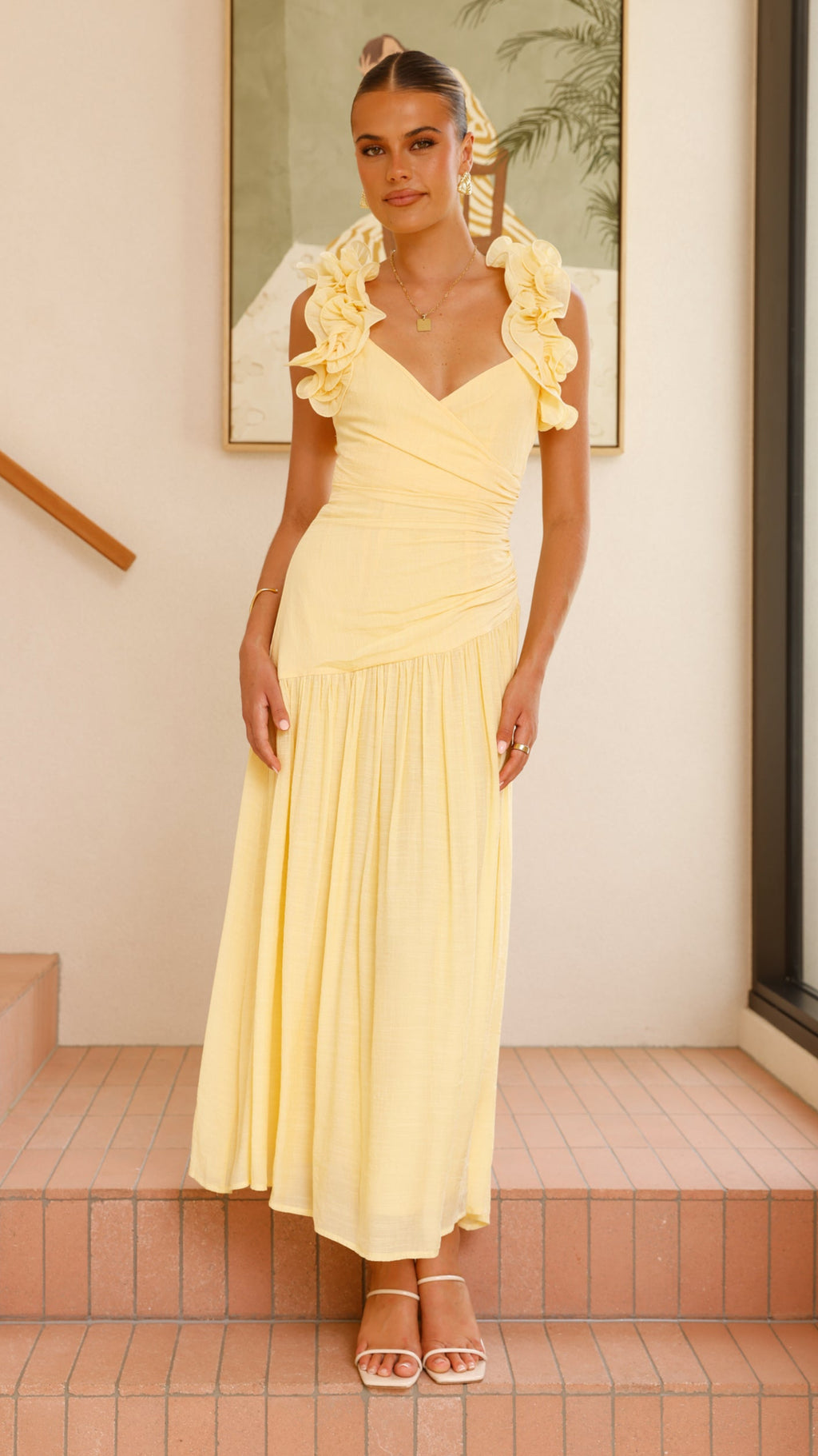 Alma Maxi Dress - Yellow - Billy J