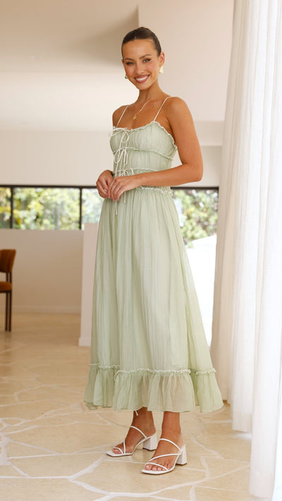 Load image into Gallery viewer, Halo Maxi Dress - Sage - Billy J
