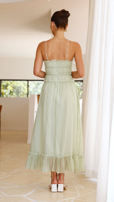 Load image into Gallery viewer, Halo Maxi Dress - Sage - Billy J
