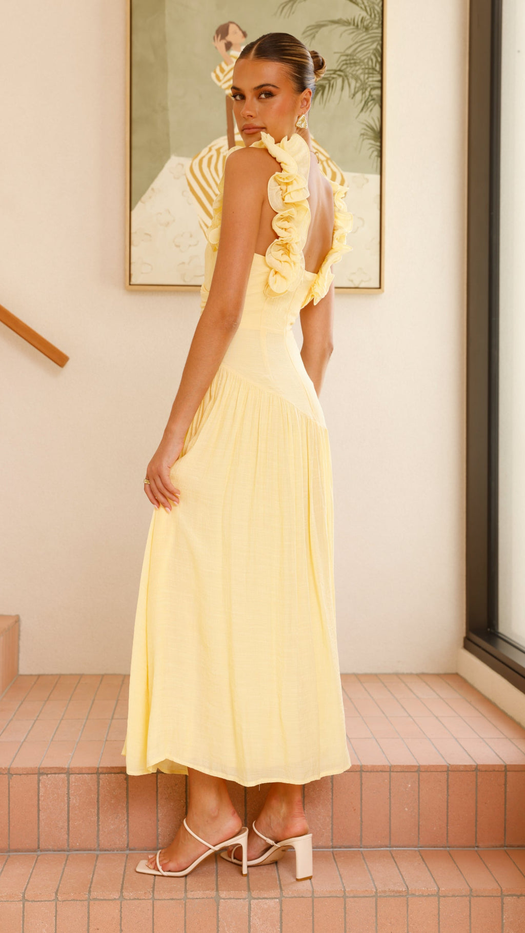 Alma Maxi Dress - Yellow - Billy J