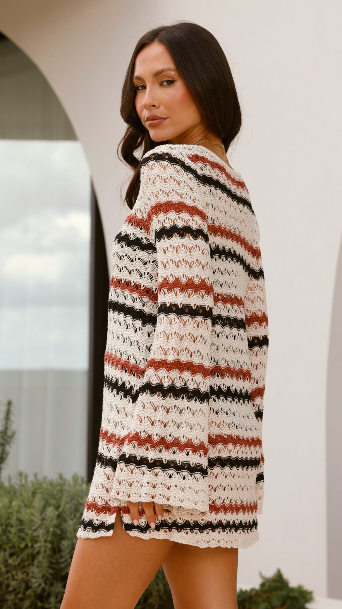 Bron Mini Dress - Natural Stripe - Billy J