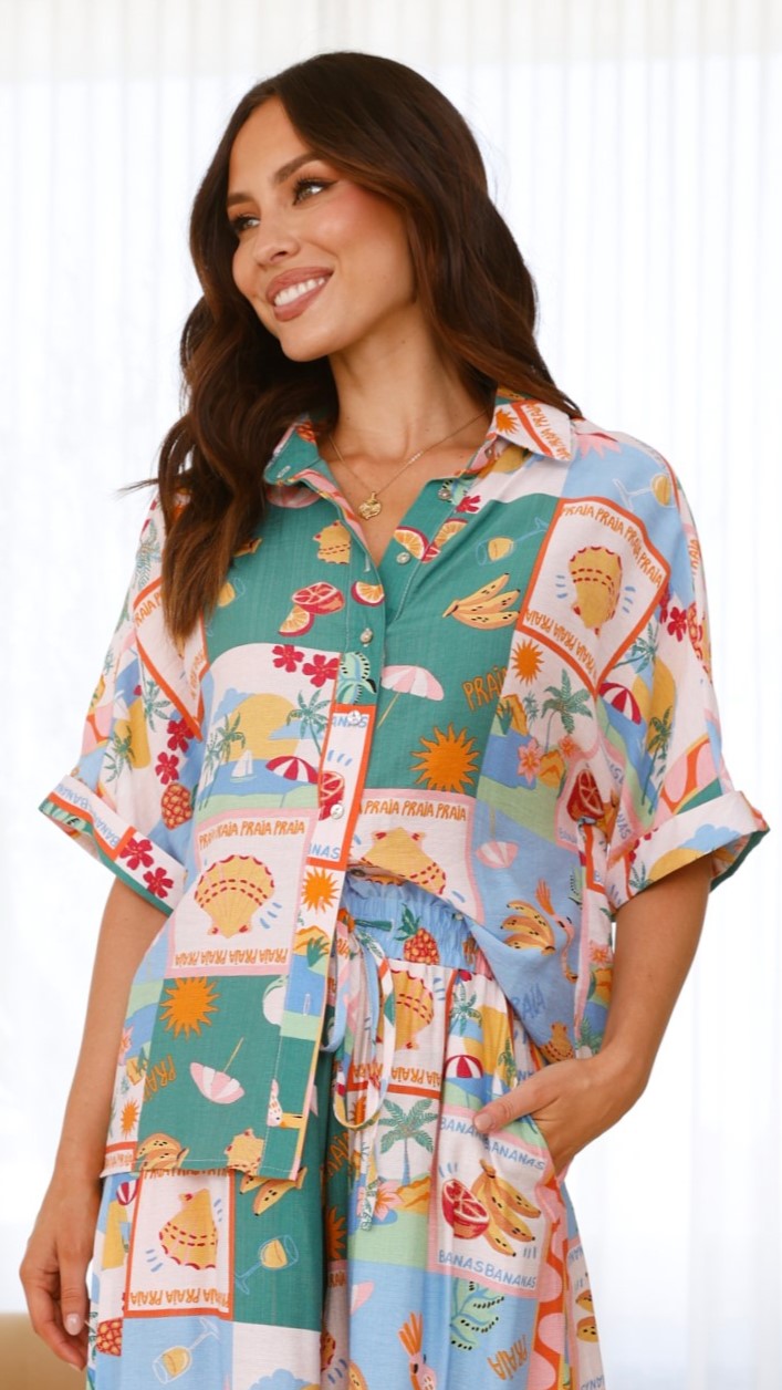 Mila Shirt - Praia Print - Billy J