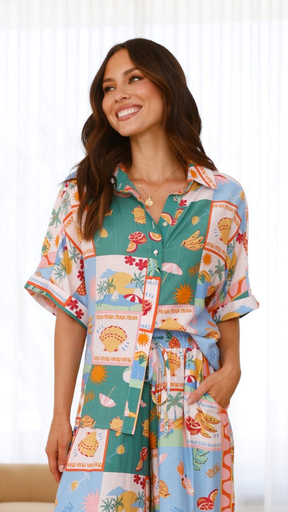 Mila Shirt - Praia Print - Billy J