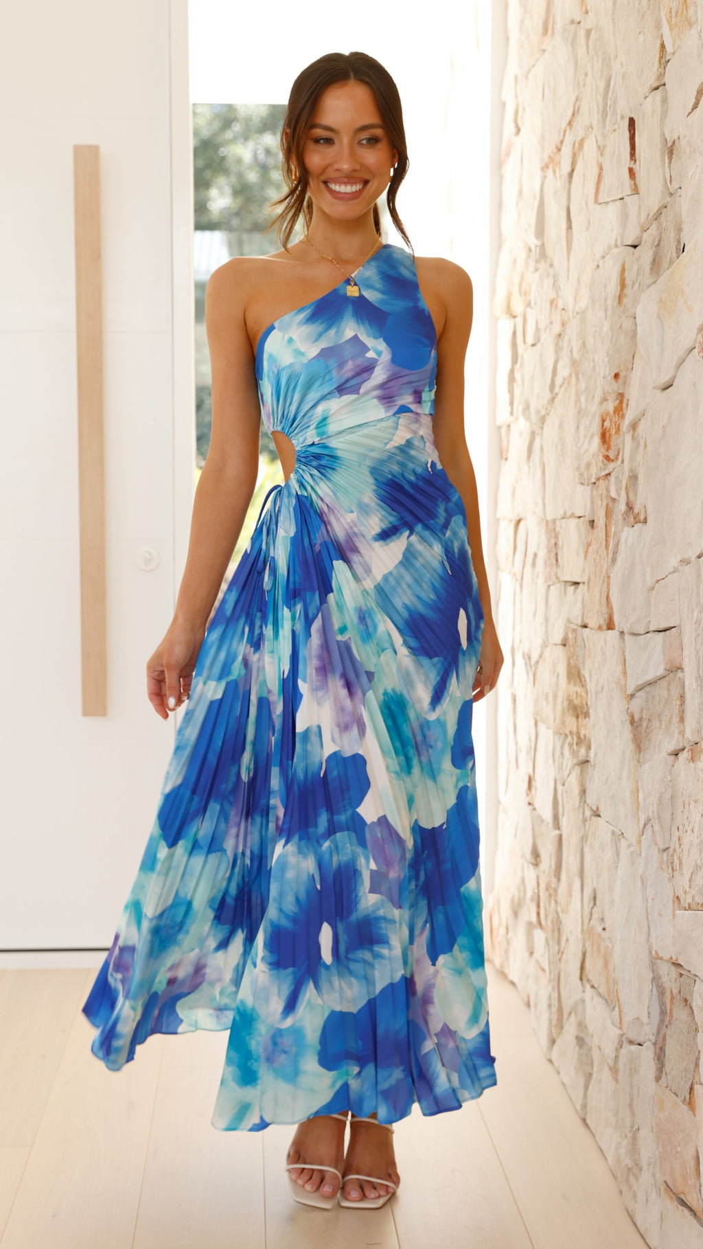 Laken Maxi Dress - Blue Floral - Billy J