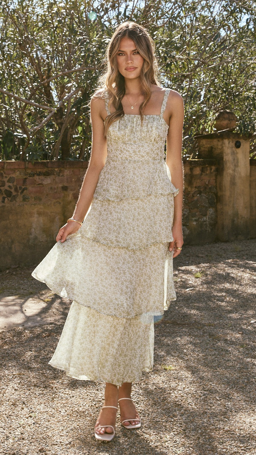 Page Maxi Dress - Green Floral - Billy J