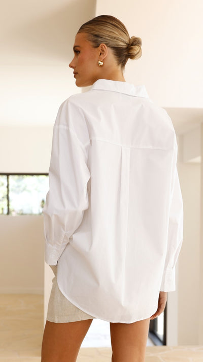 Load image into Gallery viewer, Deja Vu Oversized Shirt - White - Billy J
