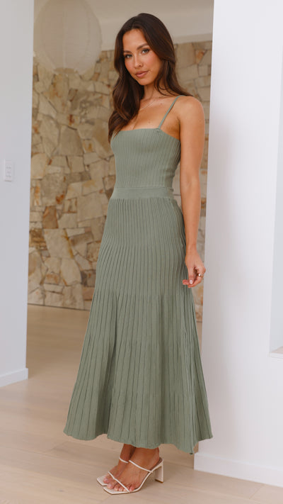 Load image into Gallery viewer, Bonita Midi Dress - Olive
