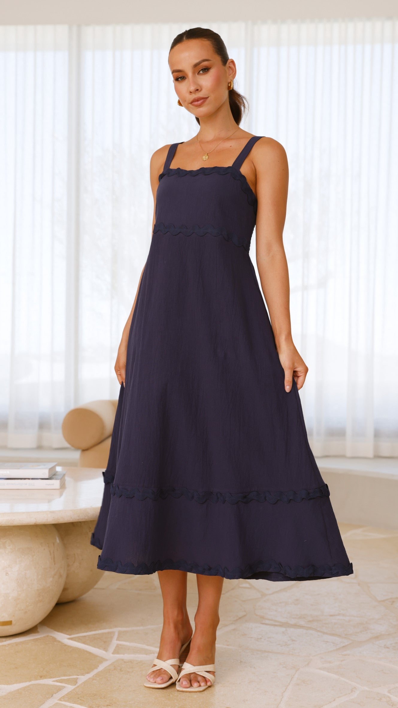 Raelynn Maxi Dress - Navy - Billy J