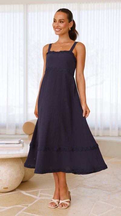 Load image into Gallery viewer, Raelynn Maxi Dress - Navy - Billy J
