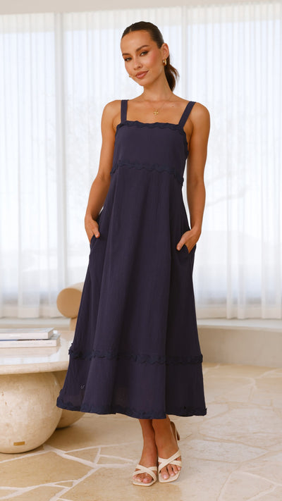 Load image into Gallery viewer, Raelynn Maxi Dress - Navy - Billy J
