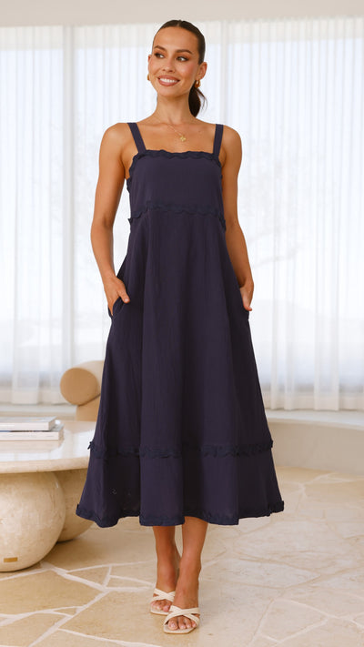 Load image into Gallery viewer, Raelynn Maxi Dress - Navy - Billy J
